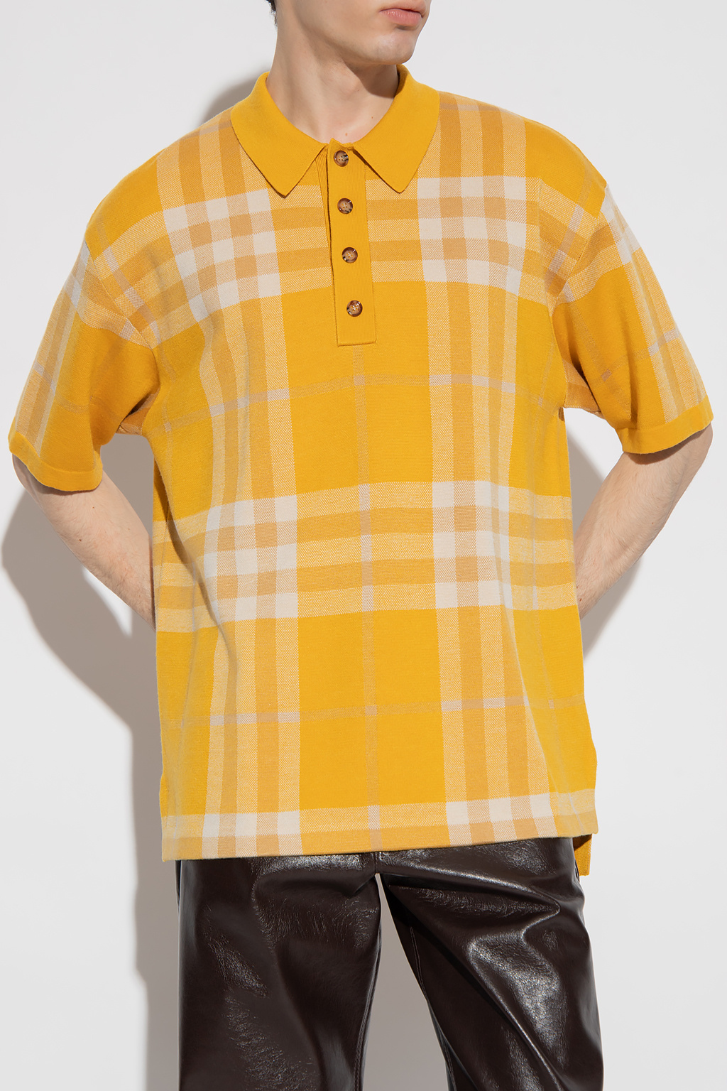 Burberry polo yellow hotsell